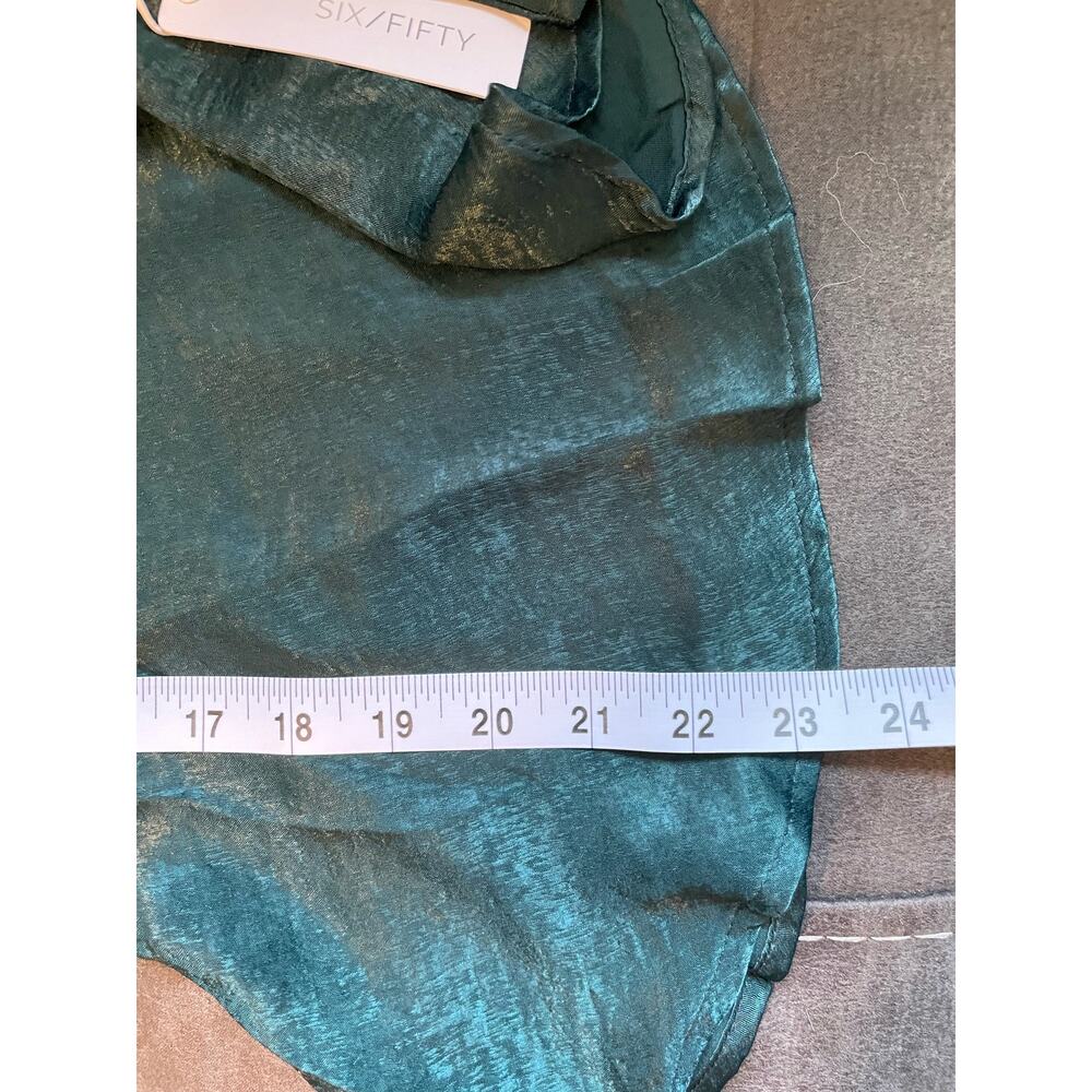 Six/Fifty Opal top in Hunter Emerald Green Blouse Size Small Womens New - Picture 7 of 8
